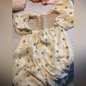 Free people Dahlia Embroidered Maxi Dress